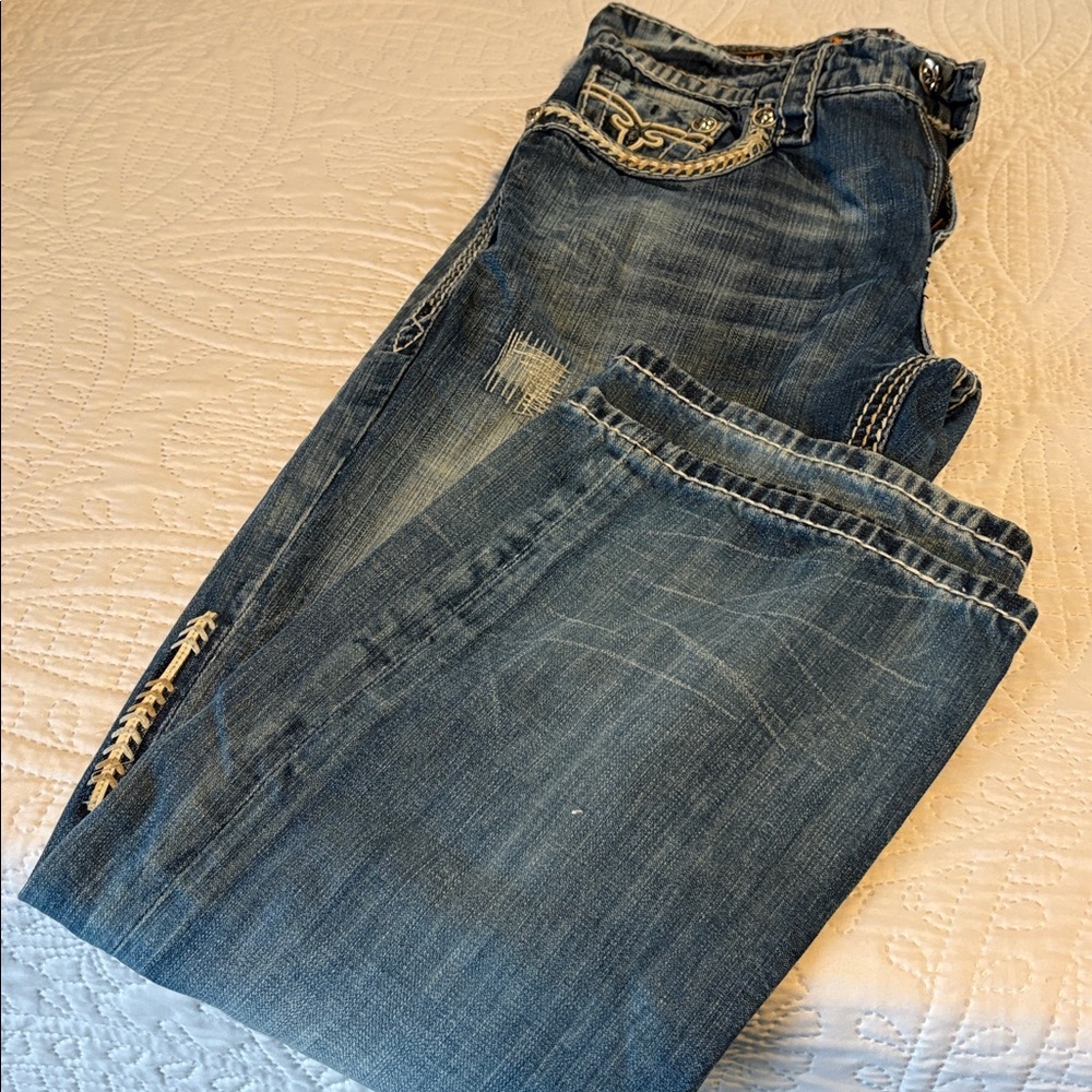 Rock & Revival Blue Bootcut Jeans - Picture 4 of 5